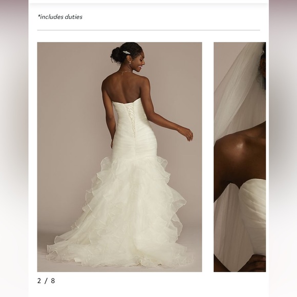 Still has tags, stored in bridal bag in its original box. Off white. - Picture 2 of 2